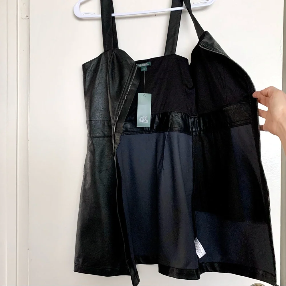 Wild Fable Black Faux Leather Dress - Picture 5 of 10